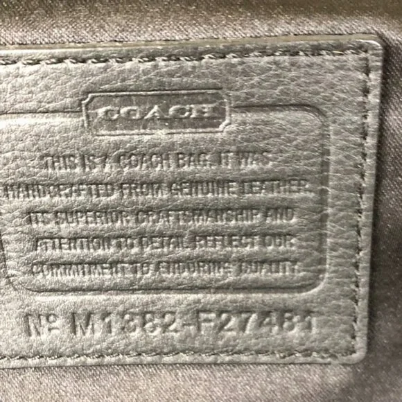 COACH Taylor Black Leather Marin Satchel Tote Shoulder Bag Vintage - Picture 10 of 15